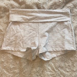 Edikted, Women’s size xs light grey fold over “i love me” y2k lounge shorts.